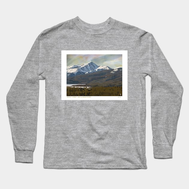 Mount Elbert in Colorado Long Sleeve T-Shirt by sydneybrookeart